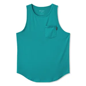 021 ESSENTIAL DROP-CUT TANK - TEAL