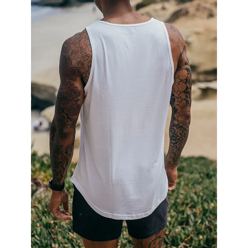 021 ESSENTIAL DROP-CUT TANK - WHITE