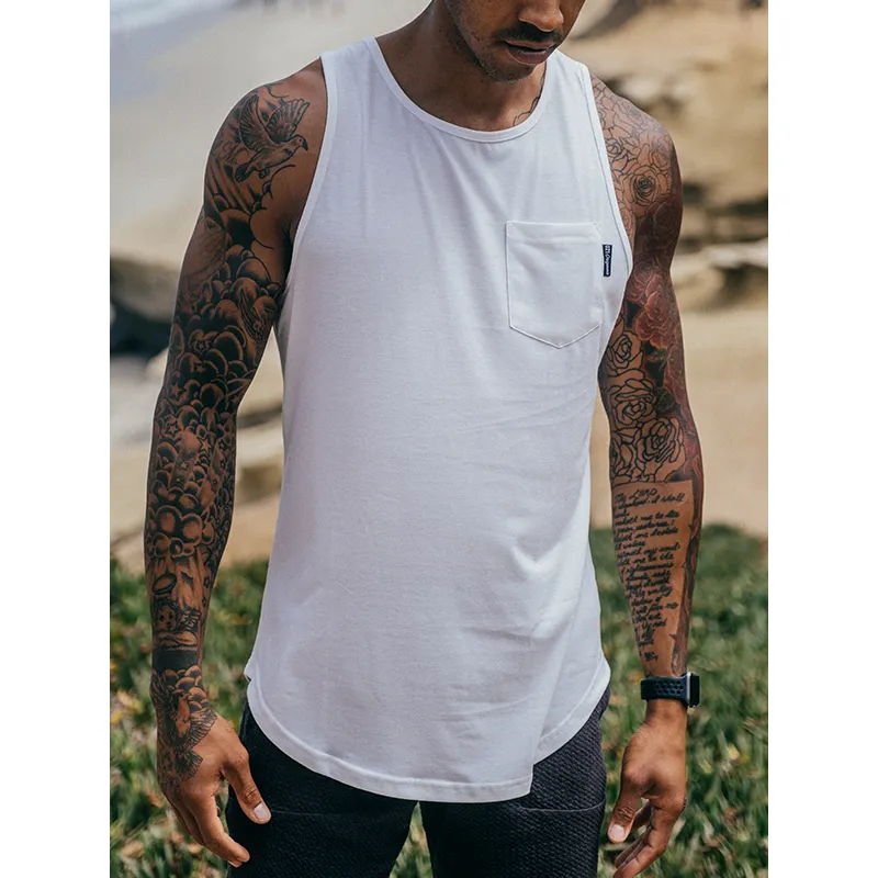 021 ESSENTIAL DROP-CUT TANK - WHITE