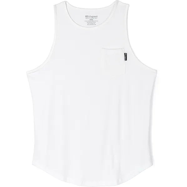 021 ESSENTIAL DROP-CUT TANK - WHITE