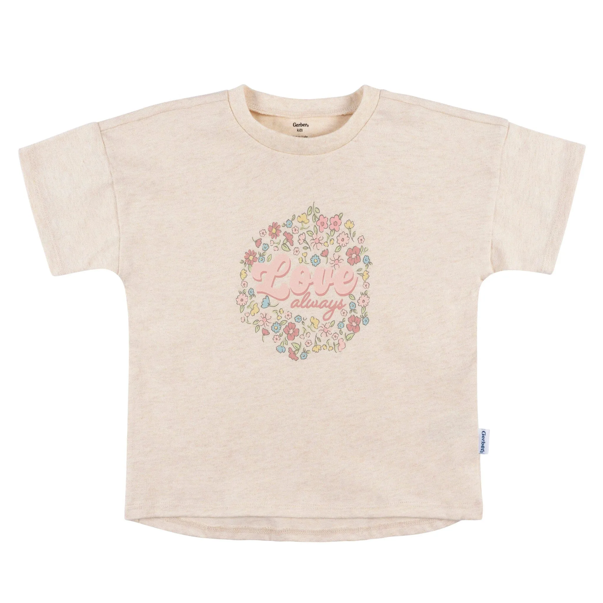 3-Piece Infant & Toddler Girls Pink Floral Shirts and Shorts Set