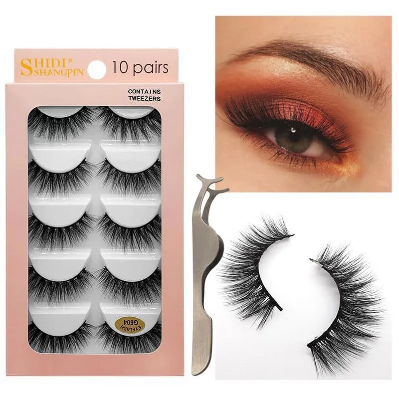 30 Pieces) 10 Pairs Mink Lashes