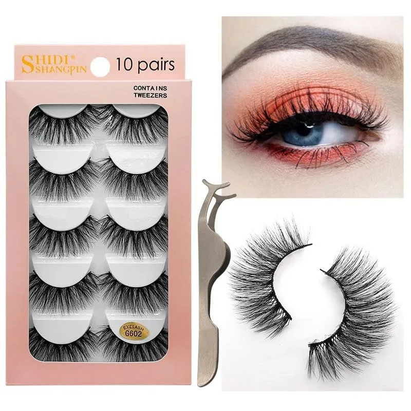 30 Pieces) 10 Pairs Mink Lashes