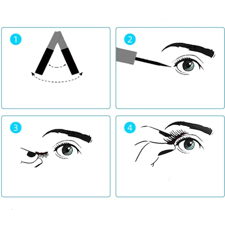 30 Pieces) 10 Pairs Mixed Magnetic False Eyelashes And Liquid Eyeliner Set