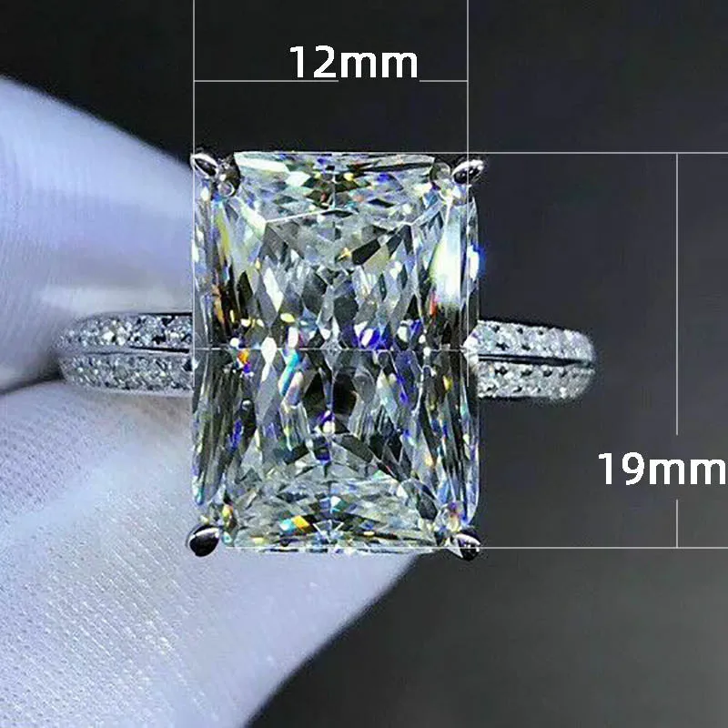 30 Pieces) Large Square Zircon Inlay Ring