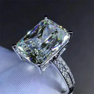 30 Pieces) Large Square Zircon Inlay Ring