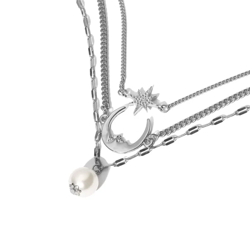 30 Pieces) Minimalist Moon And Star Design Chain Anklet