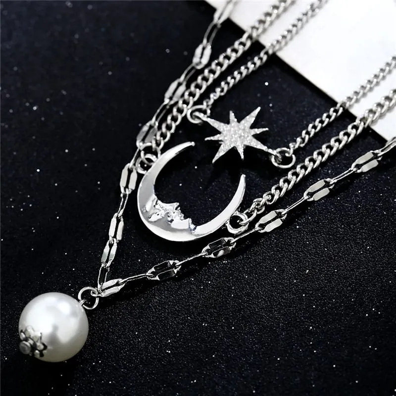 30 Pieces) Minimalist Moon And Star Design Chain Anklet