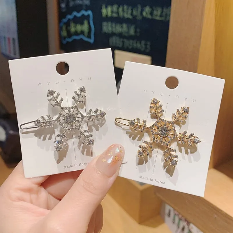 30 Pieces) Snowflake Shaped Hair Clip