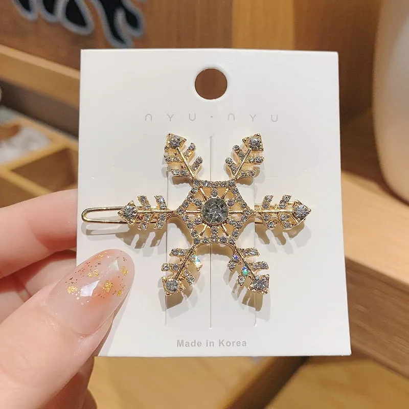 30 Pieces) Snowflake Shaped Hair Clip