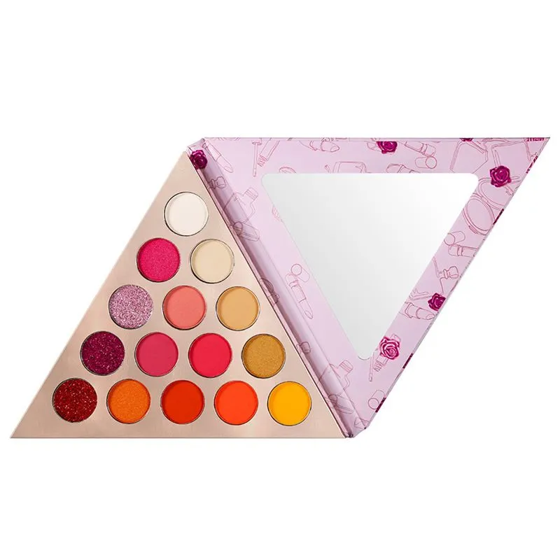 30 Pieces) Triangular Pattern 15 Colors Eyeshadow Palette