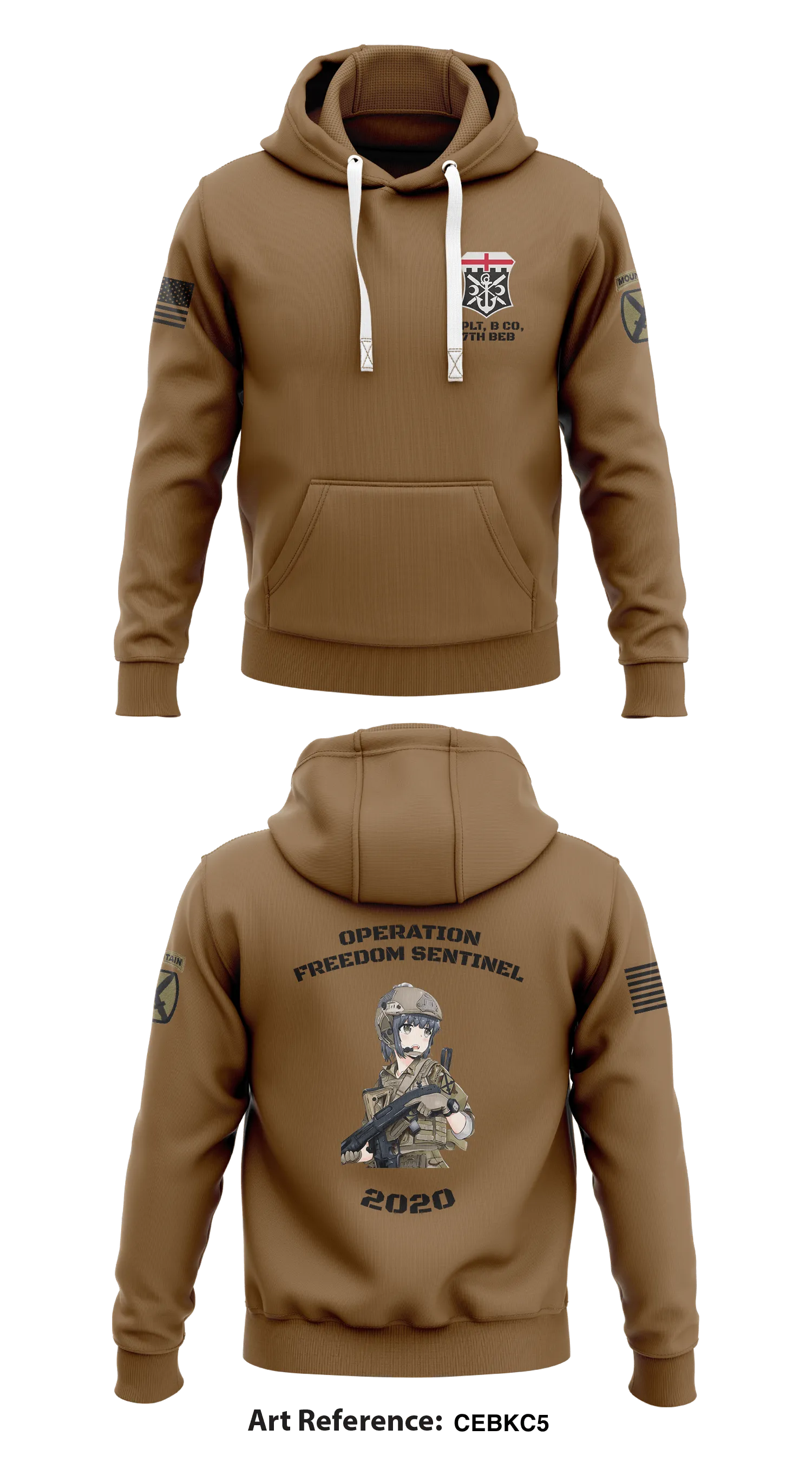 3PLT, B Co, 7th BEB Store 1 Core Men's Hooded Performance Sweatshirt - ceBkc5