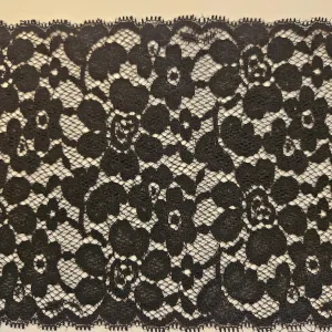 6" Black Stretch Lace
