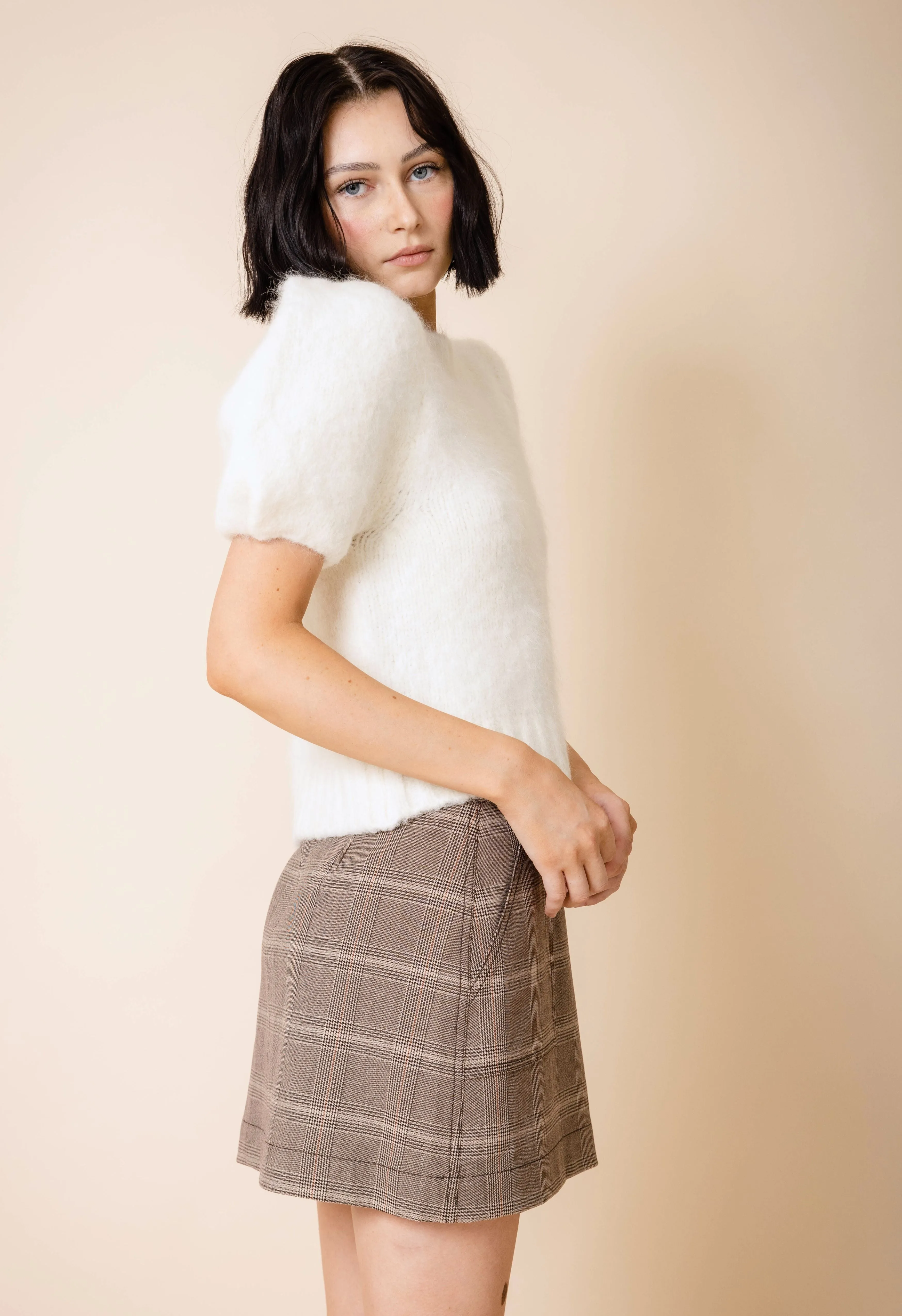 Alpaca Puff Sleeve Top