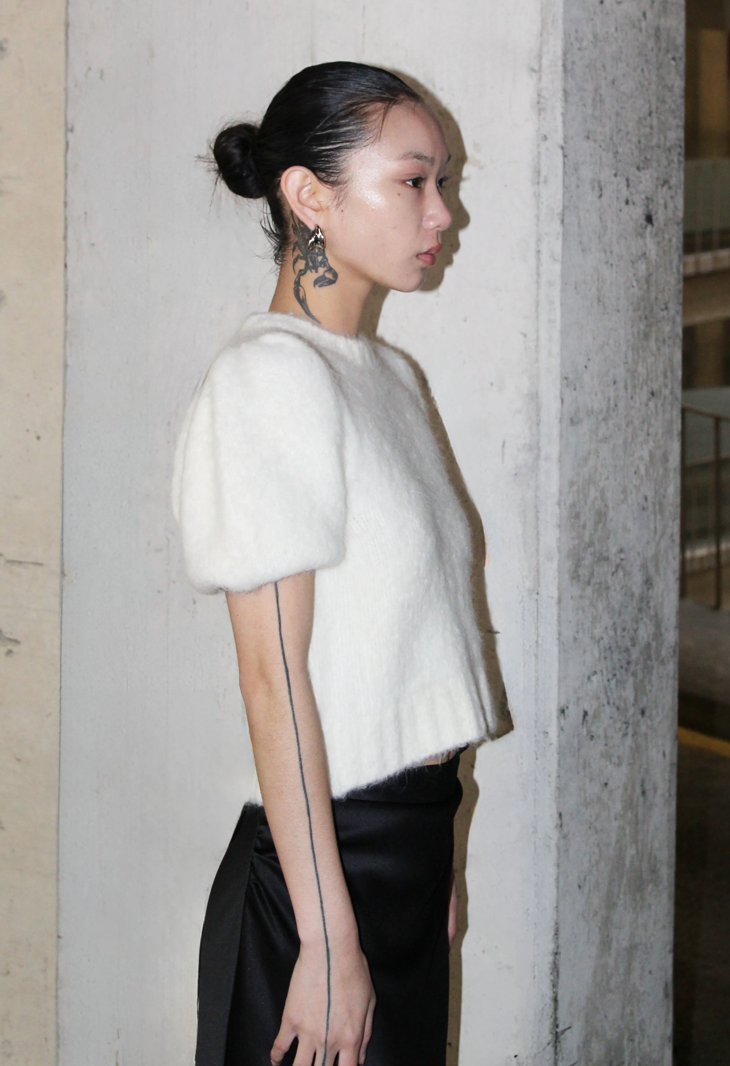 Alpaca Puff Sleeve Top