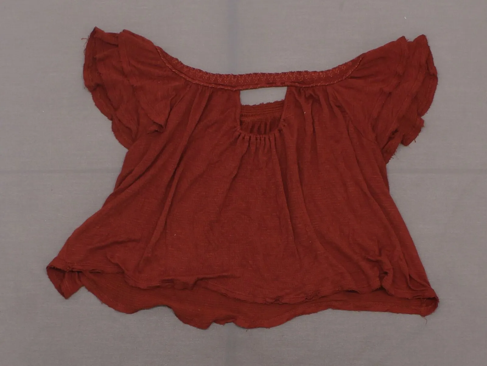 American Rag Women's Off The Shoulder Peasant Top. 7TK10BNN Brown Medium