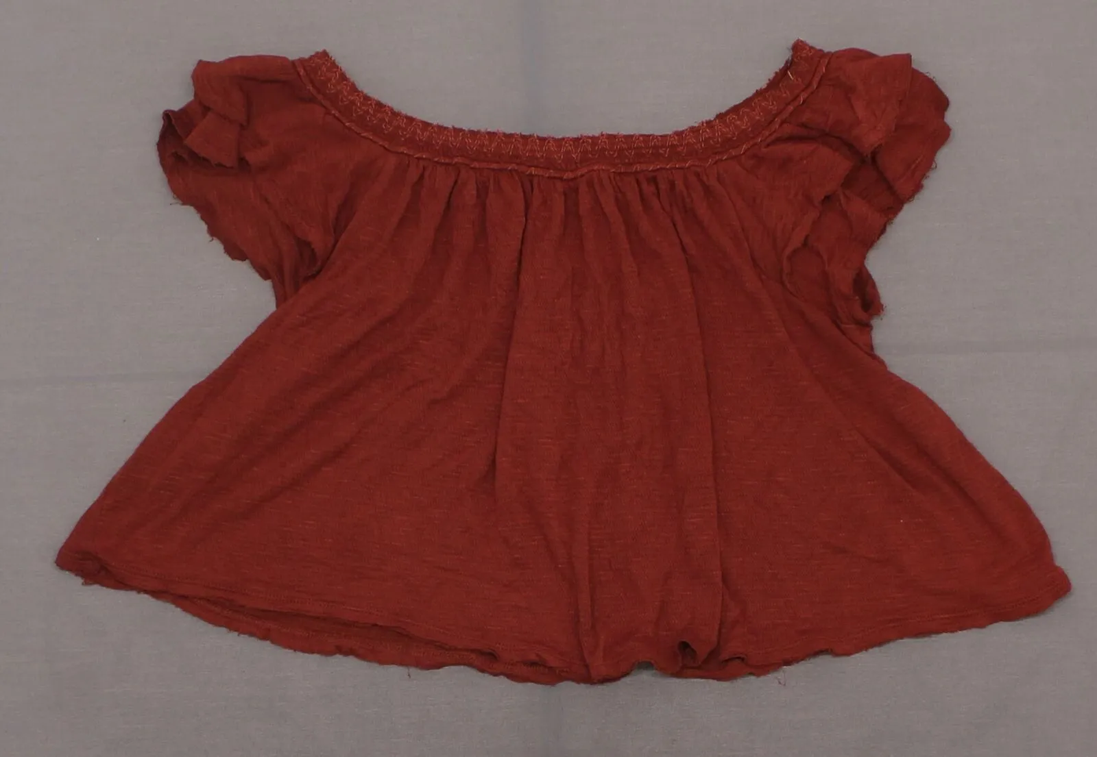 American Rag Women's Off The Shoulder Peasant Top. 7TK10BNN Brown Medium