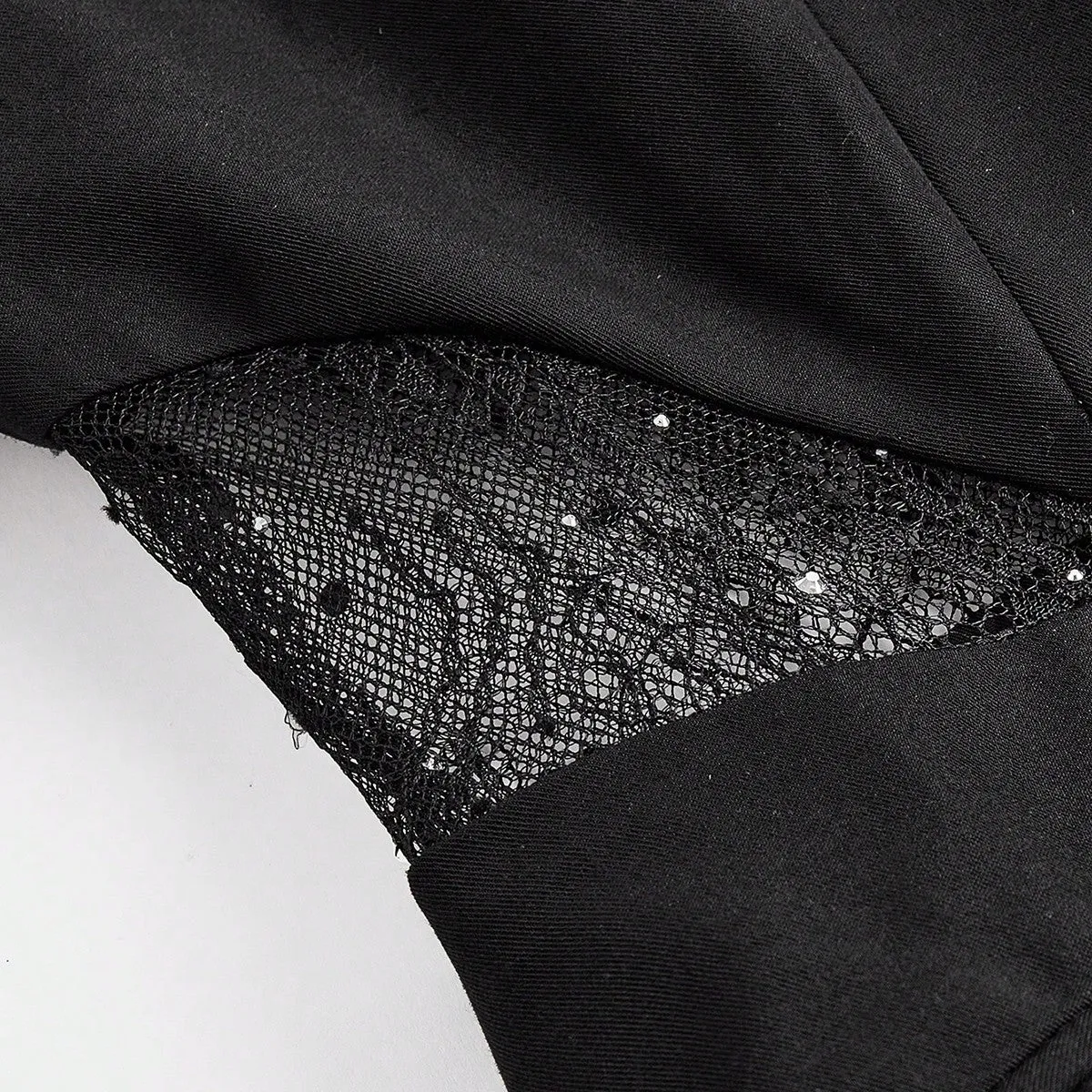 Anewsta Blazer de mujer con parchwork de encaje en Cherry Vibes