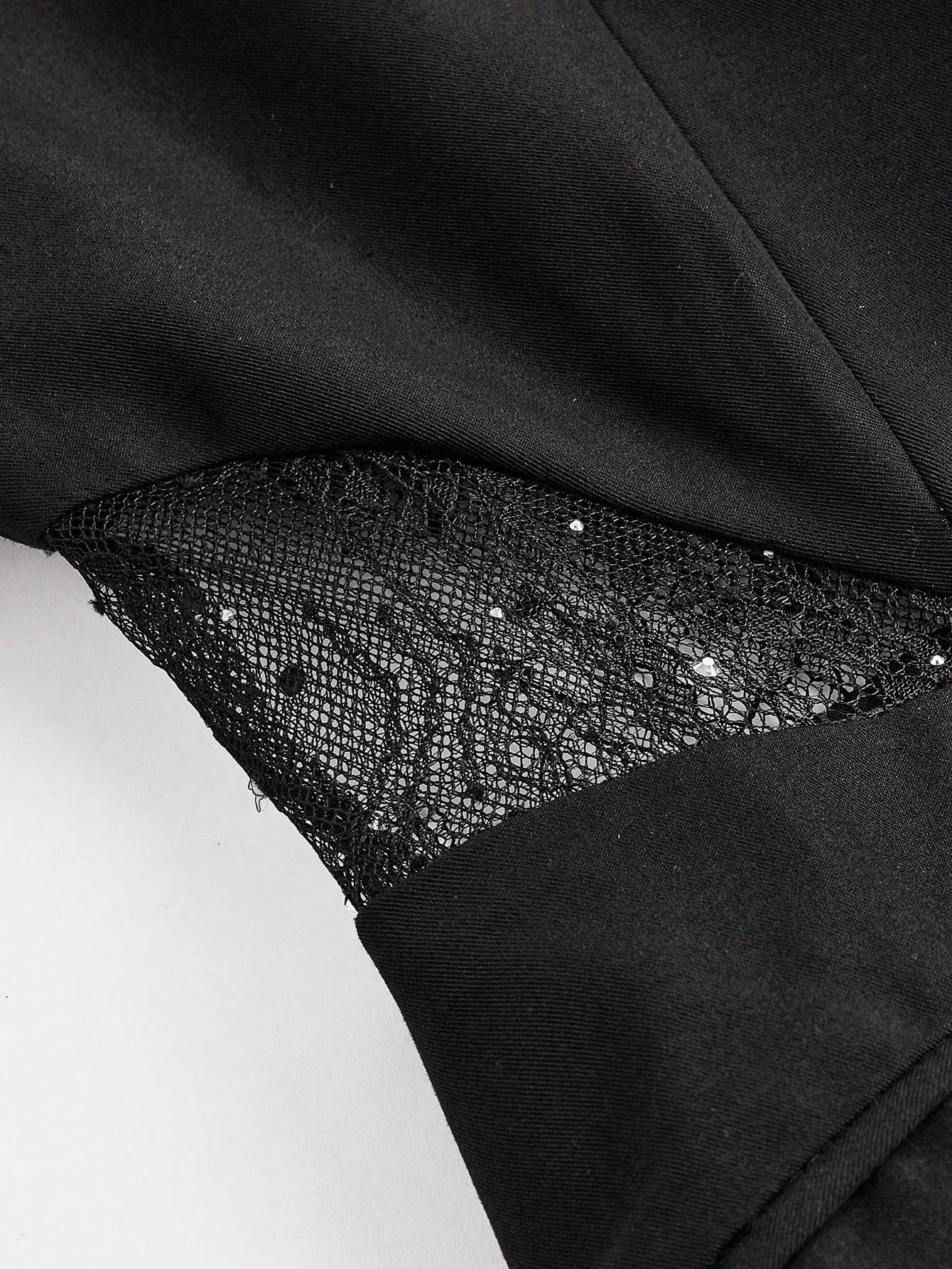 Anewsta Blazer de mujer con parchwork de encaje en Cherry Vibes