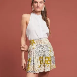Anthropologie Maeve Patchwork Print Wide Leg Flowy Short Small