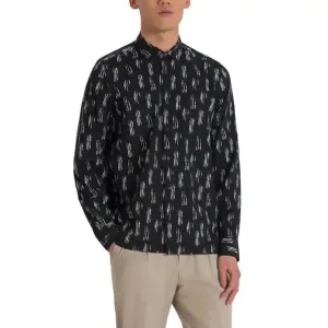 Antony Morato Men's Black Printed Long-Sleeve Shirt