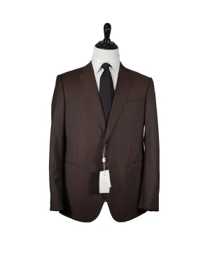 ARMANI COLLEZIONI - M Line Brown Micro Check Suit - 46R