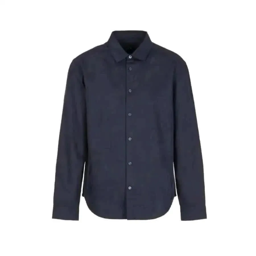 Armani Exchange Blue Classic Long-Sleeve Men's Shirt