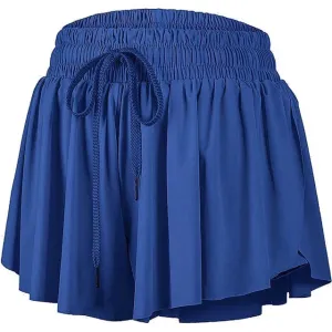 Azarhia Butterfly Flowy Shorts - Royal
