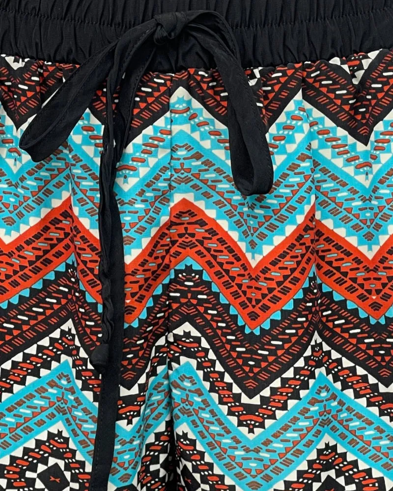 Bebop Multi-Colored Tie-Waist Shorts (W28)
