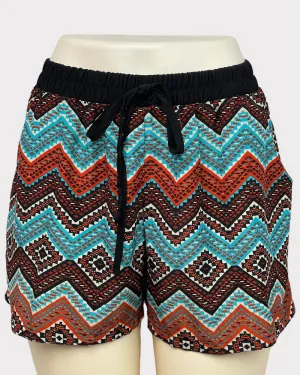 Bebop Multi-Colored Tie-Waist Shorts (W28)