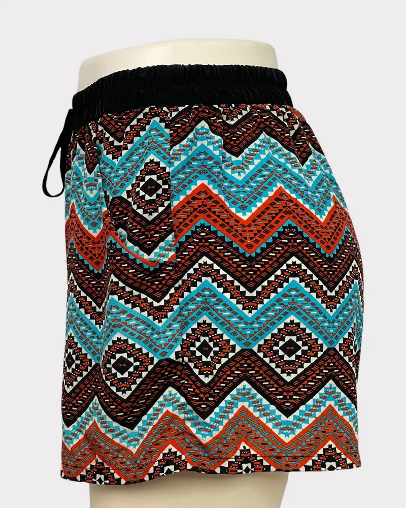 Bebop Multi-Colored Tie-Waist Shorts (W28)