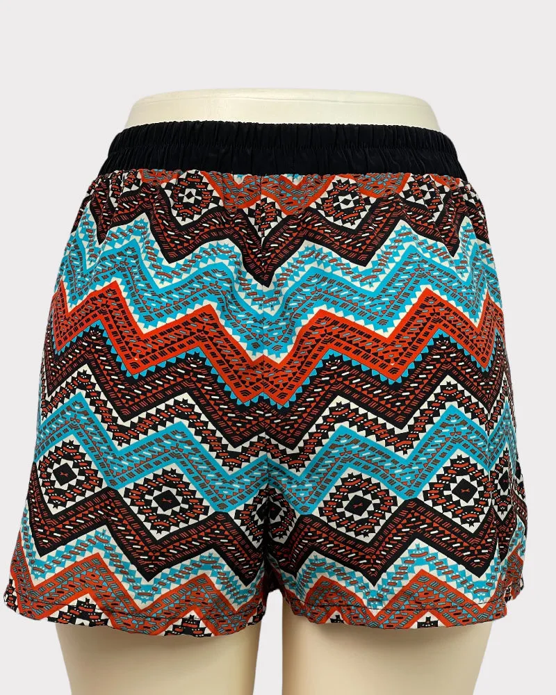 Bebop Multi-Colored Tie-Waist Shorts (W28)