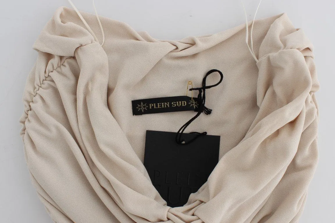 Beige Stretch Bustier Top