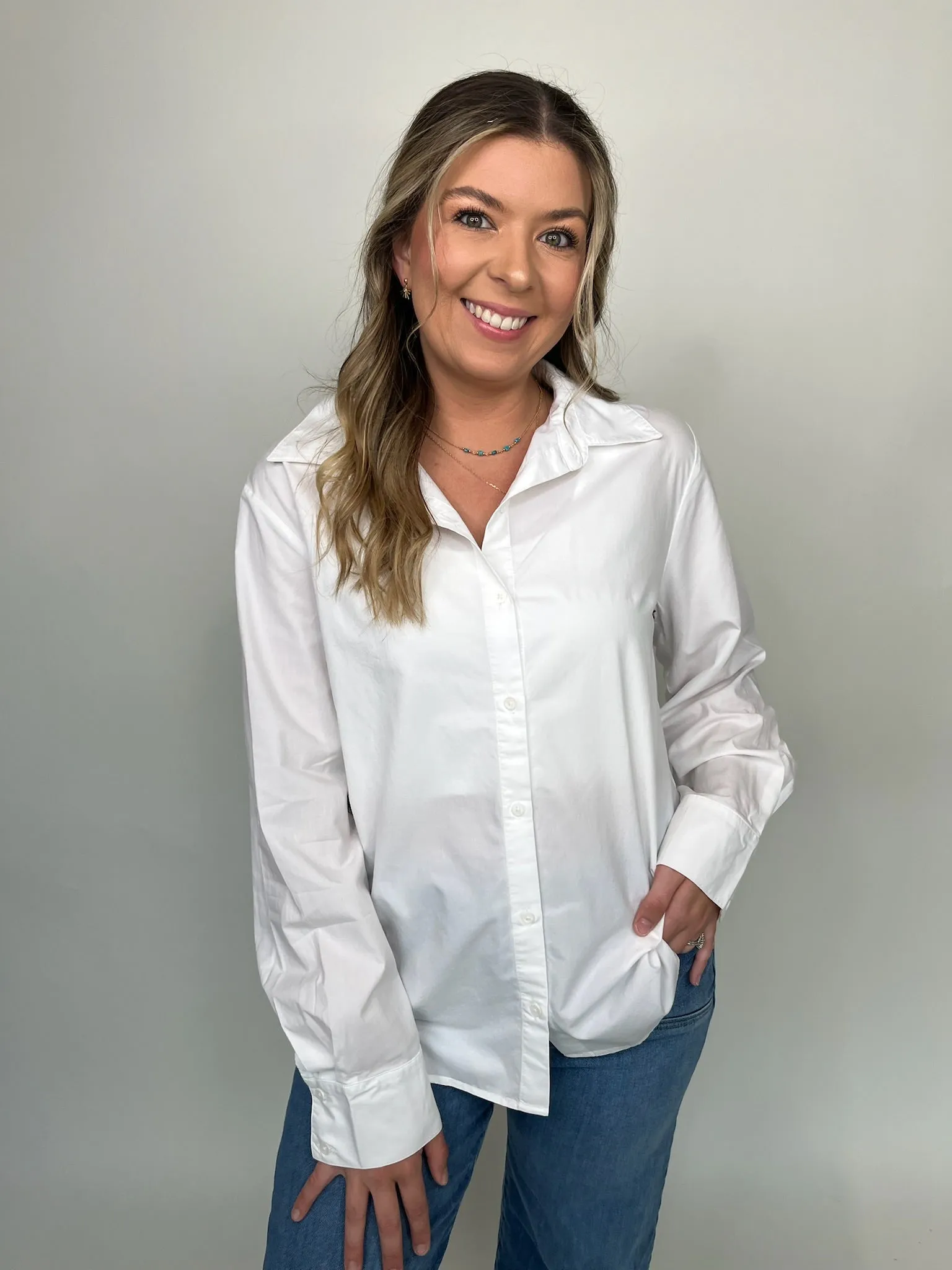 Bella Dahl Clean Wide Collar Shirt