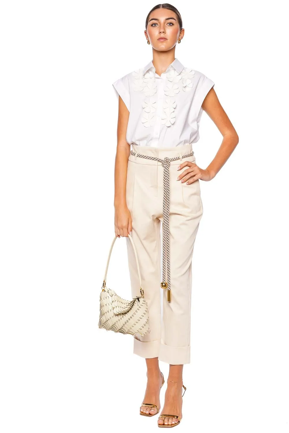 Beryl Cropped Rope Tapered Pant