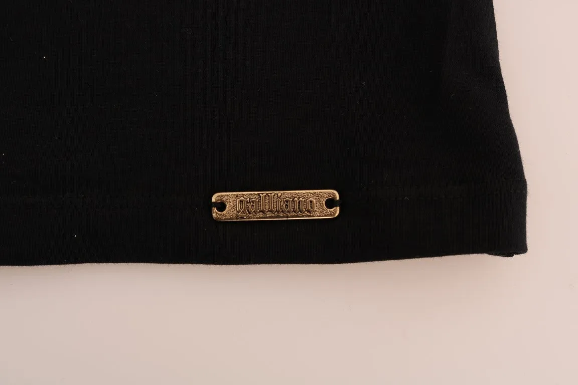 Black 3/4 Sleeve Cotton Stretch Top