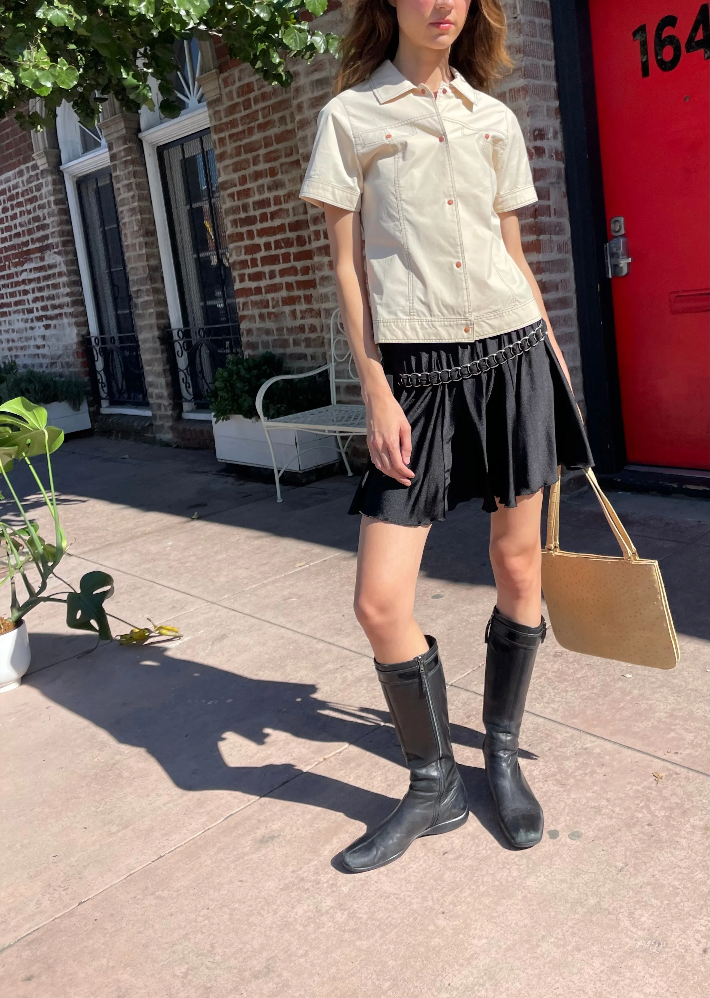 Black Flowy Mini Skirt (S)