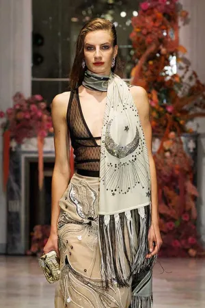 Black Lattice Point D'Esprit Bodice