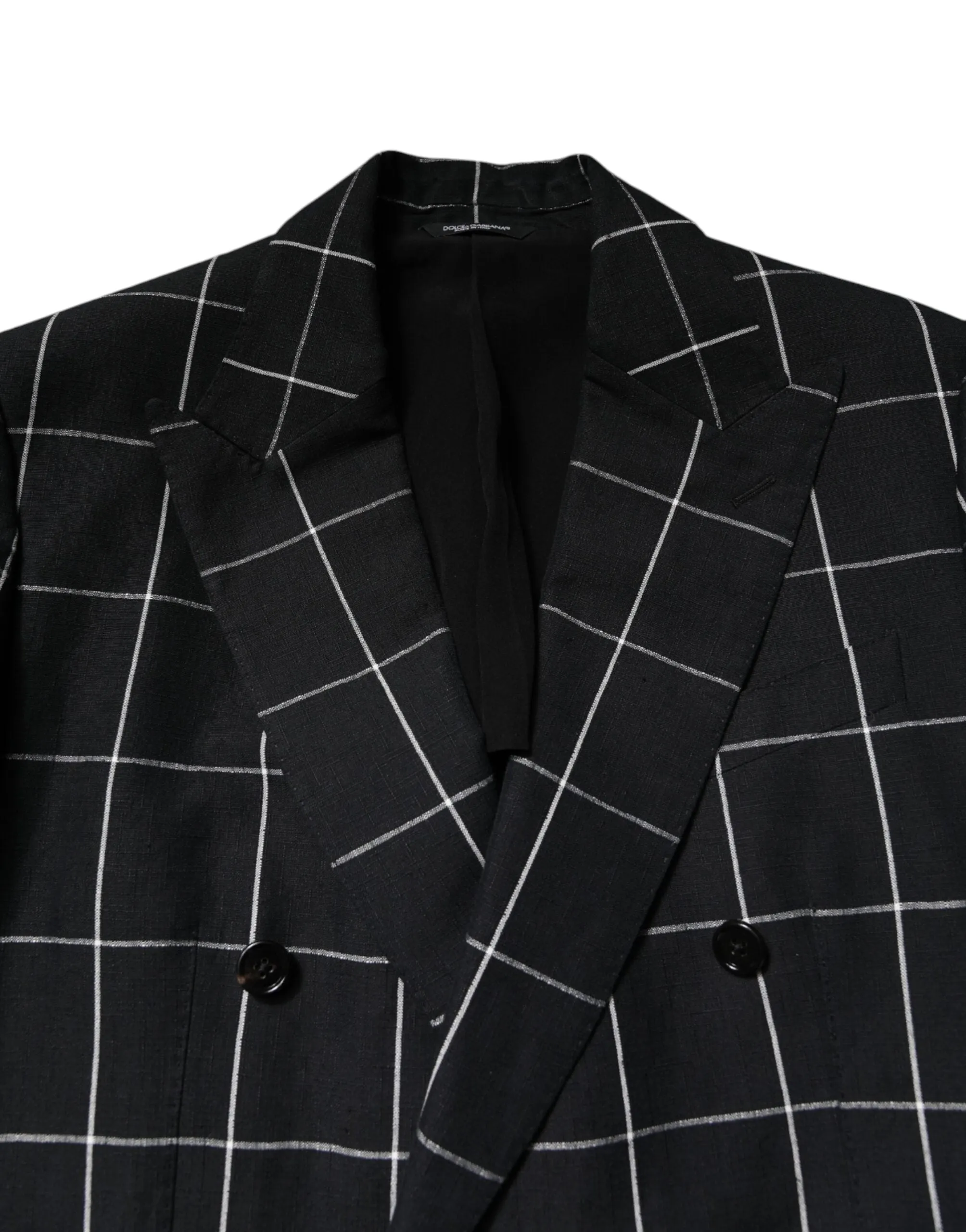 Black TAORMINA Double Breasted 2 Piece Suit