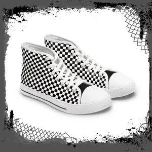 BLK/WHT Men's Checkered High Tops