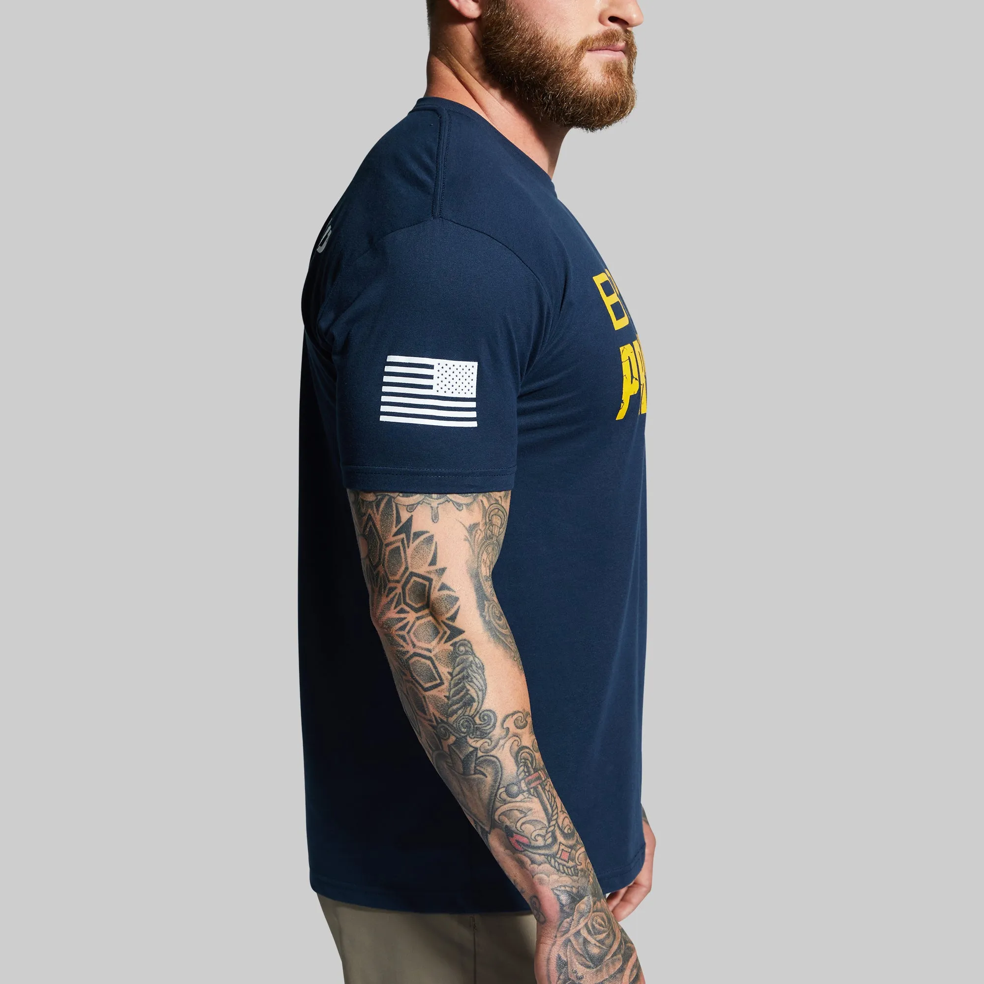 Brand Tee (Midnight Navy/Gold)