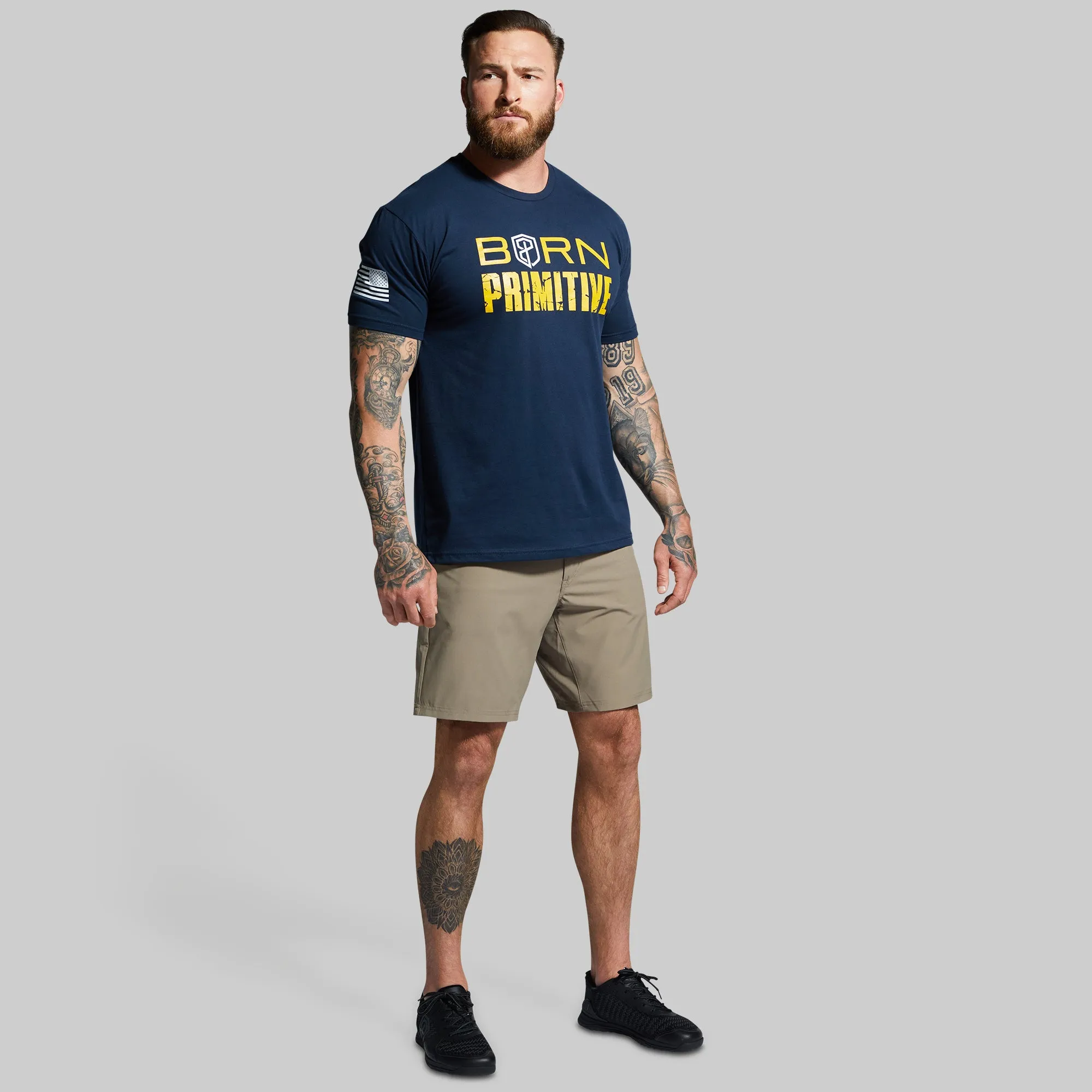 Brand Tee (Midnight Navy/Gold)