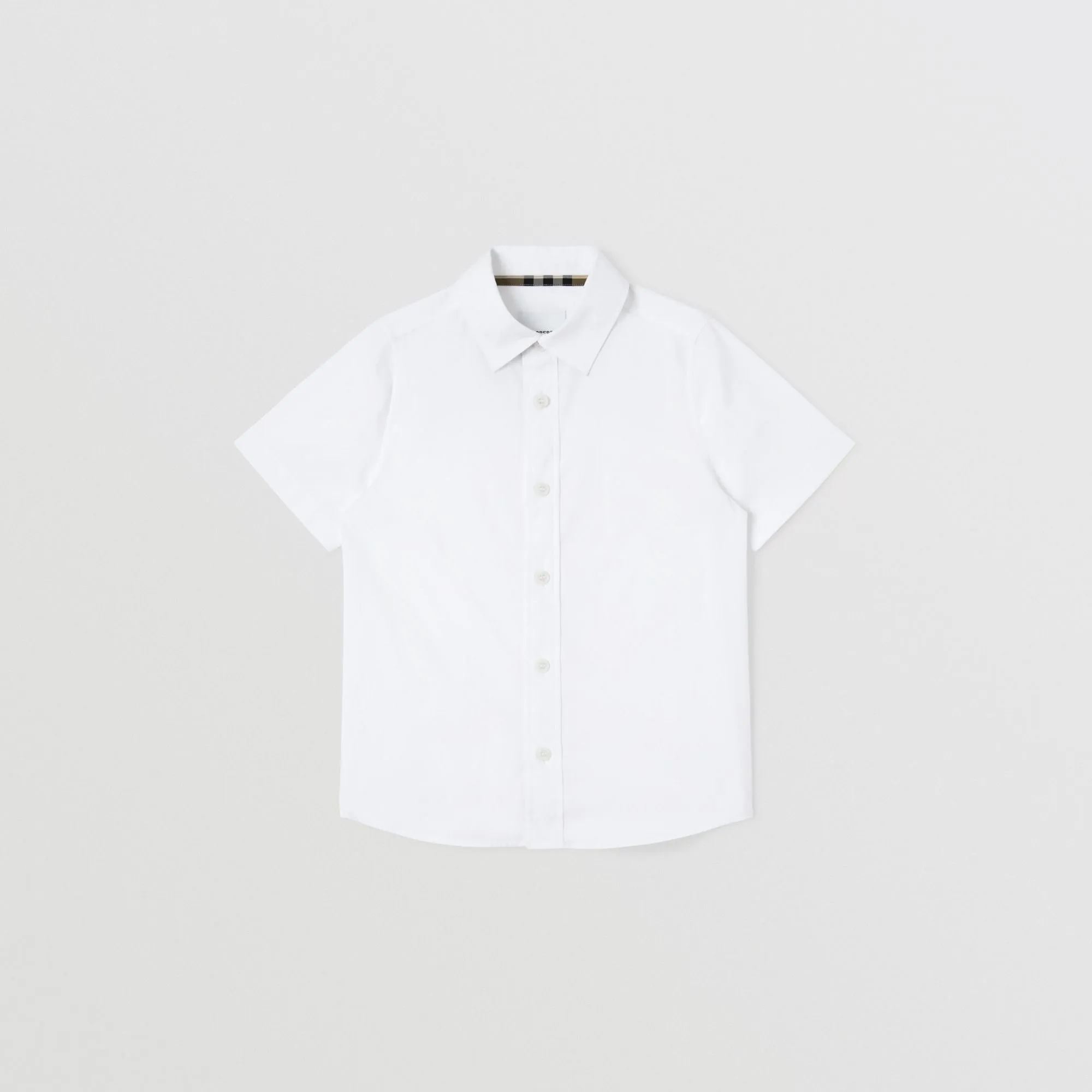 Burberry Short-sleeve Logo Print Stretch Cotton Shirt