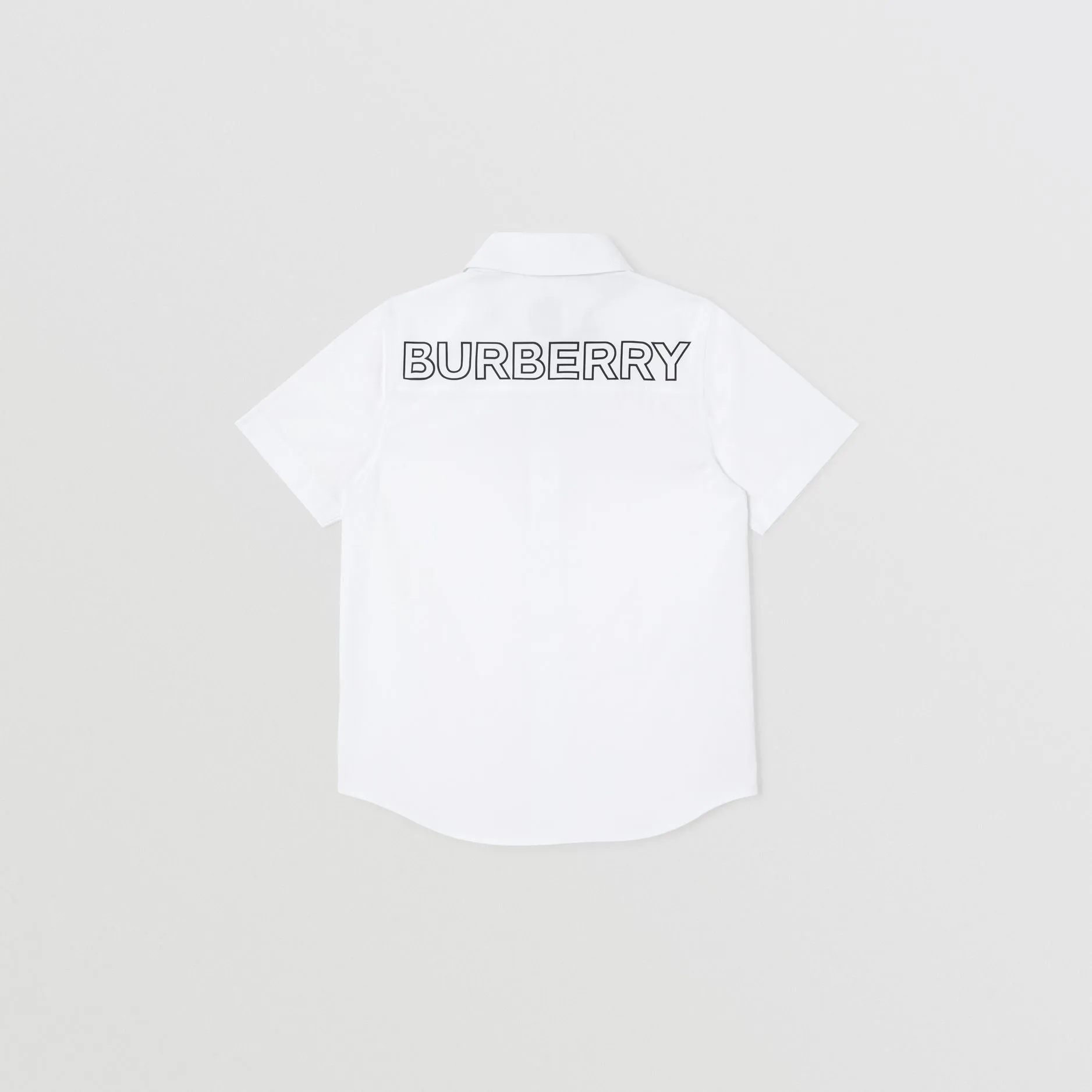 Burberry Short-sleeve Logo Print Stretch Cotton Shirt