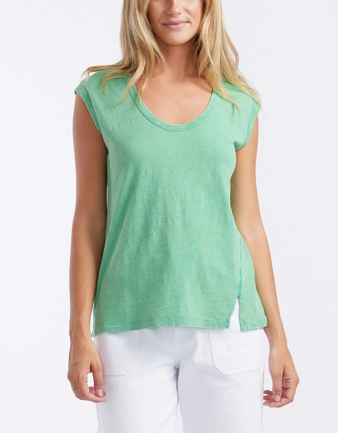 Cali Stitch Tank - Apple