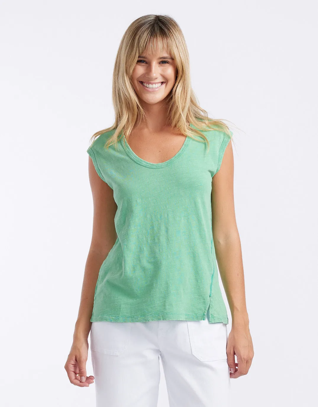 Cali Stitch Tank - Apple
