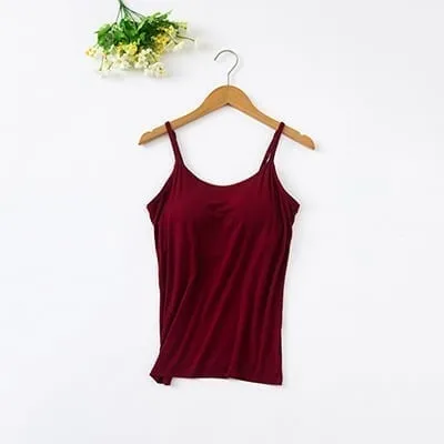 Cami Bra – Women’s Camisole With Built In Padded Bra Vest