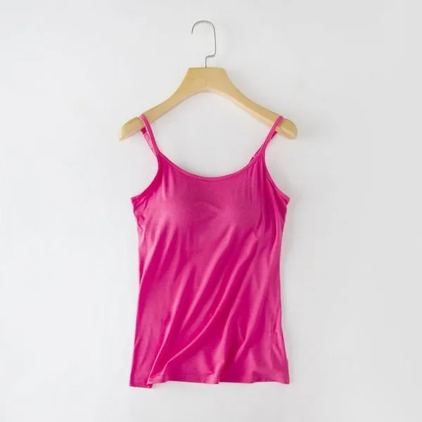 Cami Bra – Women’s Camisole With Built In Padded Bra Vest