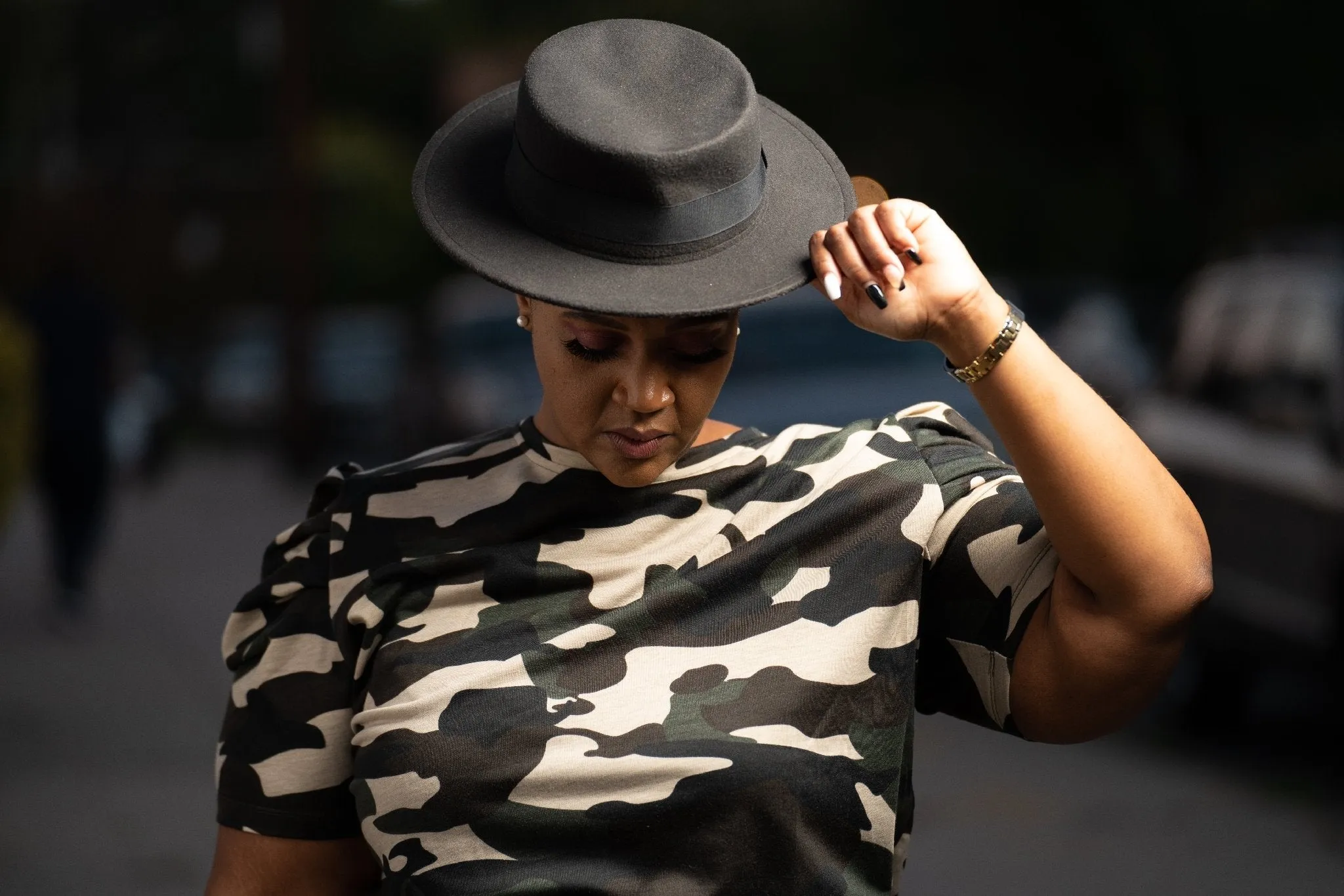 Camo Short Sleeve Top