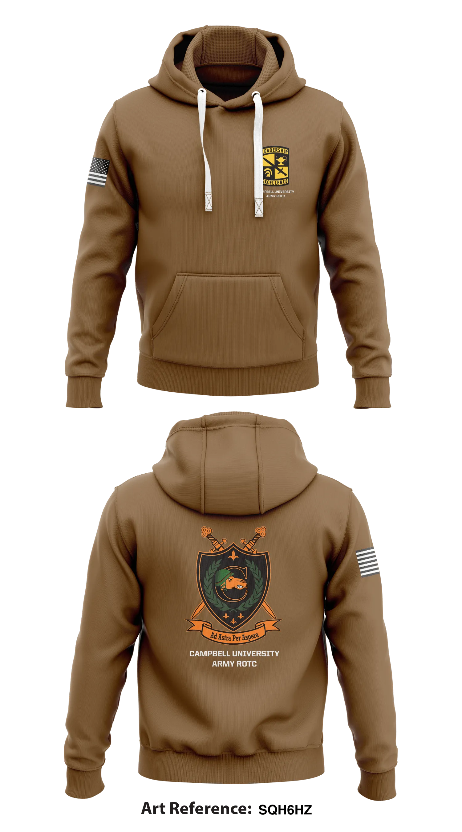 Campbell University Army ROTC Store 1 Core Men's Hooded Performance Sweatshirt - sQh6Hz